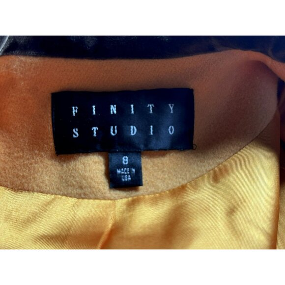 Finity Studio Womens Vtg Apricot Wool Cashmere Velvet Zip Front Jacket Sz 8 - Picture 5 of 6